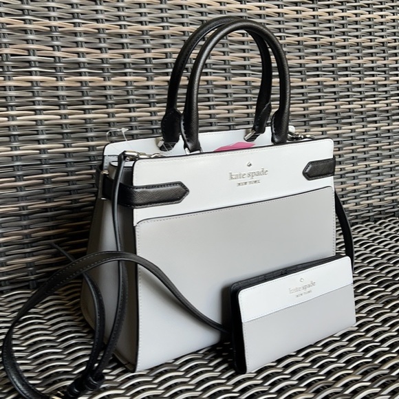 Kate Spade Staci Colorblock Medium Satchel & Staci Colorblock Large Slim Bifold - Picture 16 of 16